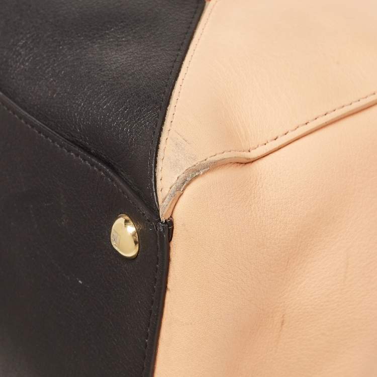 Pre Owned Fendi Multicolor Leather Medium Colorblock 2Jours Tote