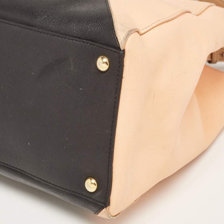 Pre Owned Fendi Multicolor Leather Medium Colorblock 2Jours Tote