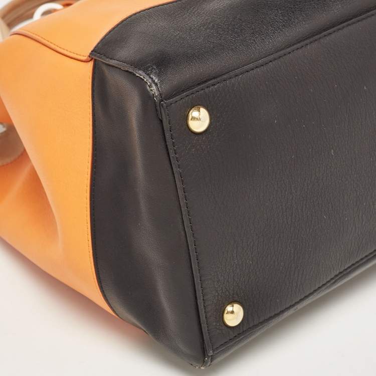 Pre Owned Fendi Multicolor Leather Medium Colorblock 2Jours Tote