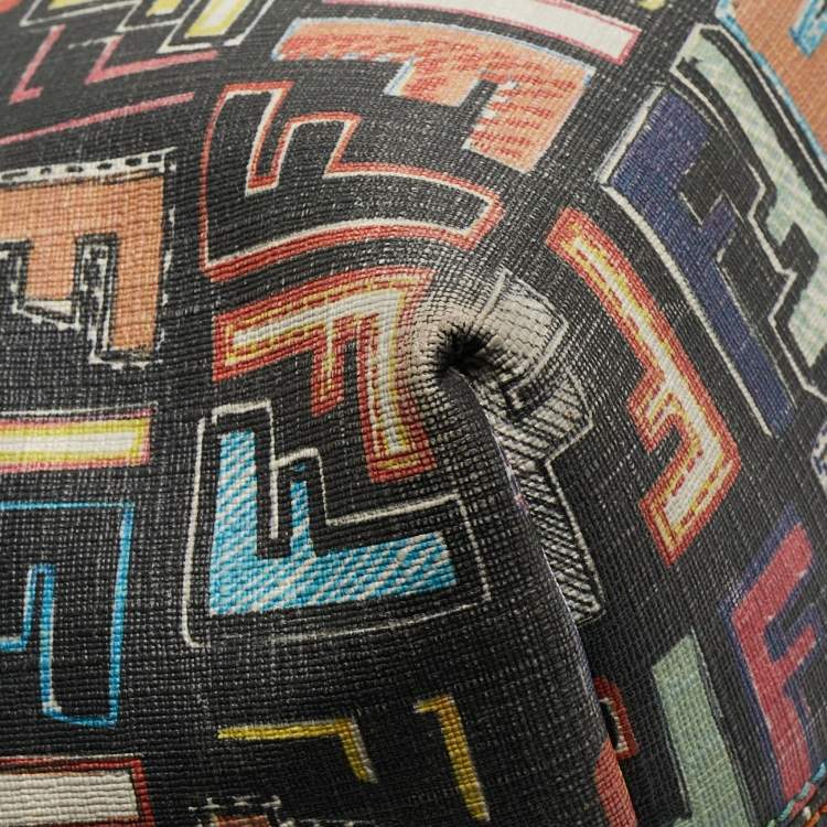 Pre Owned Fendi Multicolor Zucca Print Coated Canvas and Leather Roll Tote