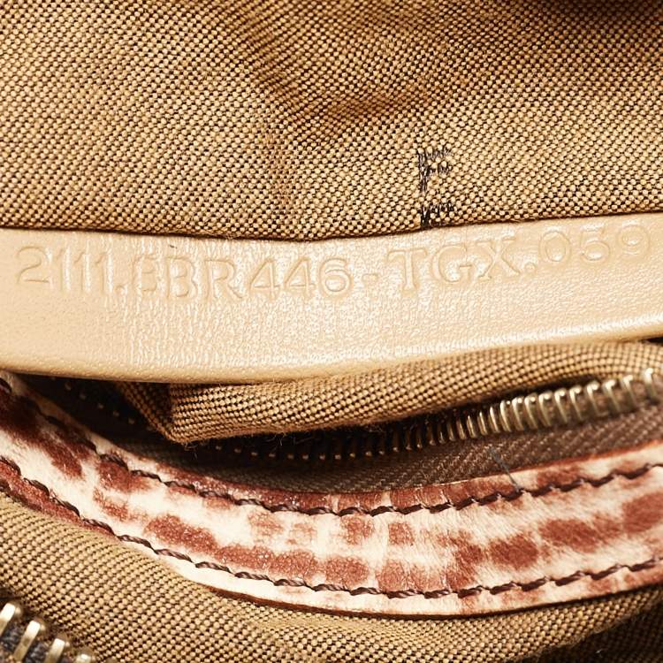 Pre Owned Fendi Tobacco Zucca Canvas and Leather Chef Hobo