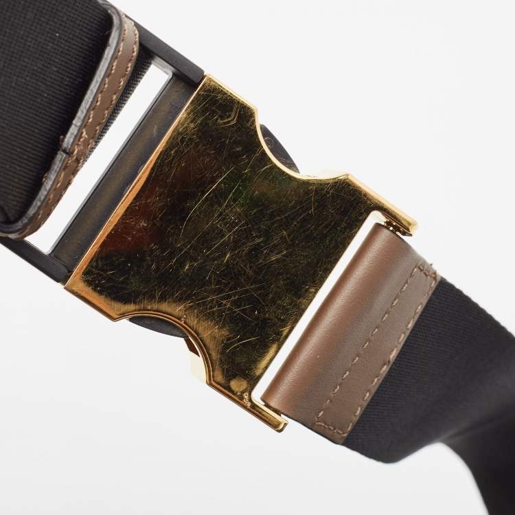 Pre Owned Fendi x Fila Brown Zucca Coated Canvas Mania Belt Bag