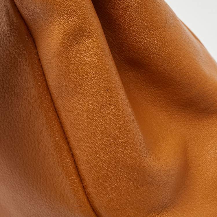 Pre Owned Fendi Tan Leather Large Peekaboo Top Handle Bag