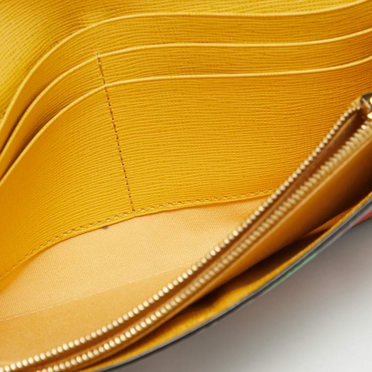 Pre Owned Fendi Multicolor Zucca Print Coated Canvas Flap Continental Wallet