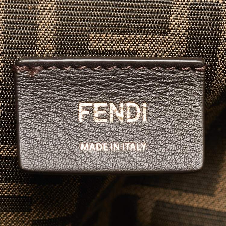 Pre Owned Fendi Beige Leather Medium First Shoulder Bag