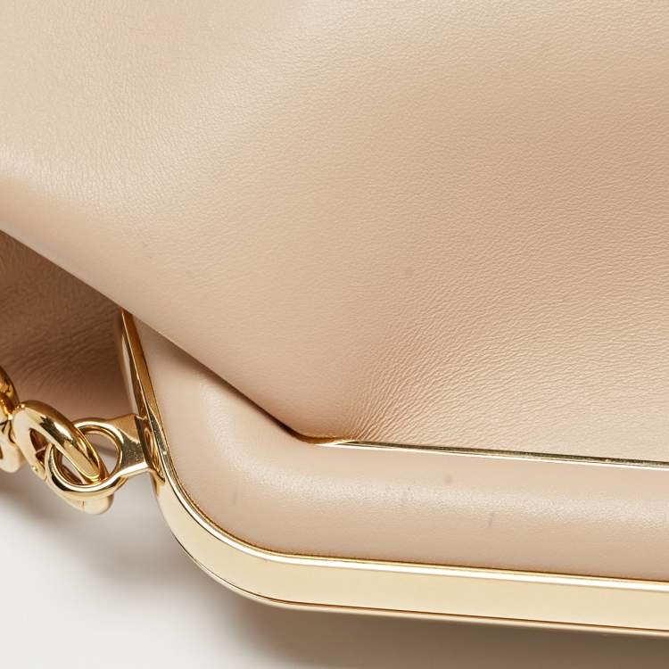 Pre Owned Fendi Beige Leather Medium First Shoulder Bag