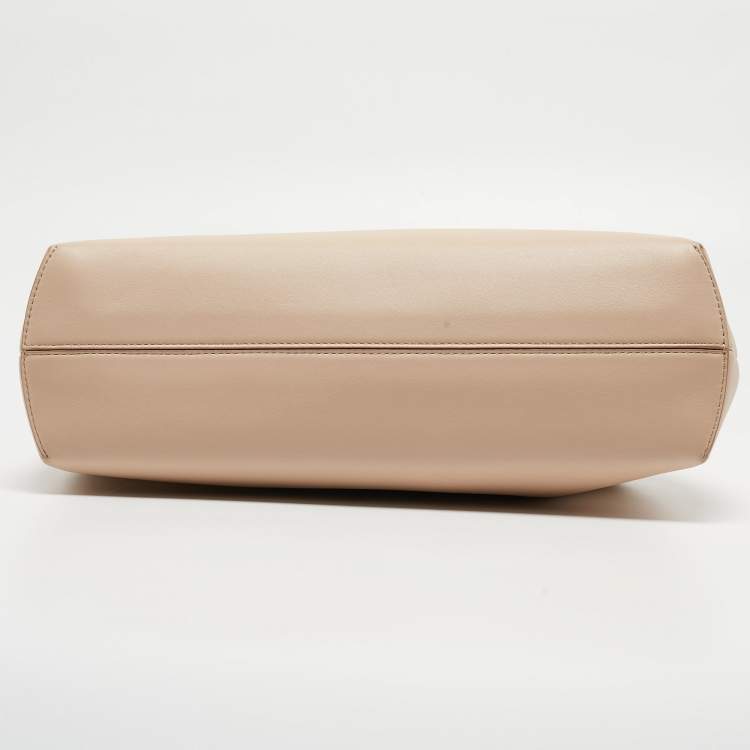 Pre Owned Fendi Beige Leather Medium First Shoulder Bag