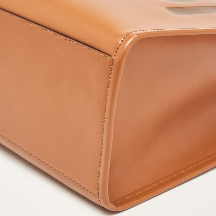 Pre Owned Fendi Brown Leather Medium Sunshine Tote