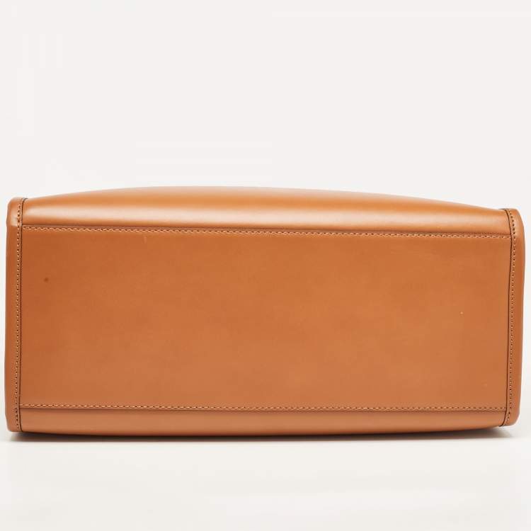 Pre Owned Fendi Brown Leather Medium Sunshine Tote