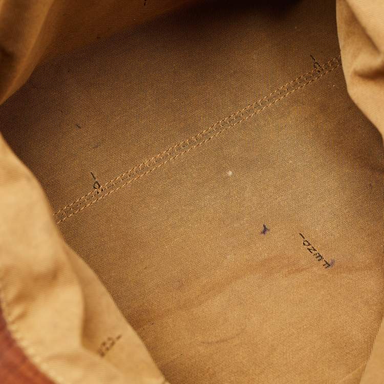 Pre Owned Fendi Brown/Tobacco Zucca Canvas and Leather Small Chef De Jour Bag