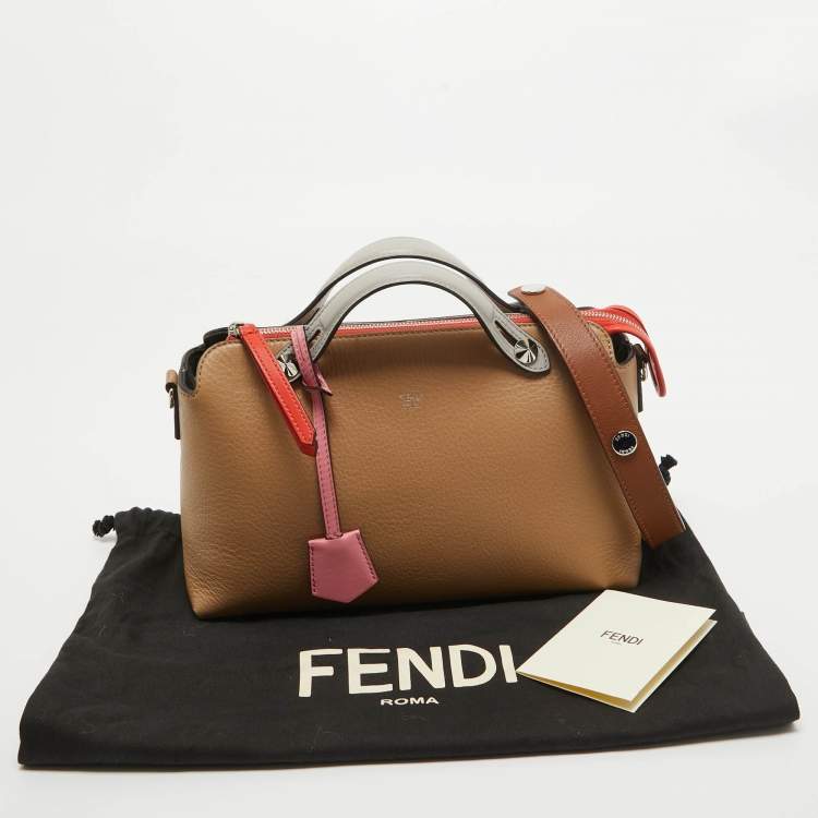 Pre Owned Fendi Tricolor Leather Small By The Way Shoulder Bag