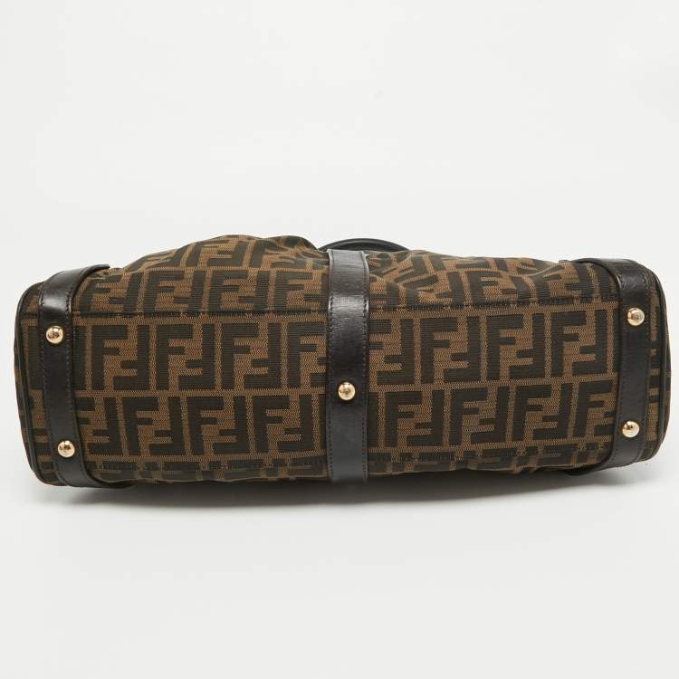 مملوكة مسبقًا Fendi Tobacco Zucca Canvas and Leather Magic Bag
