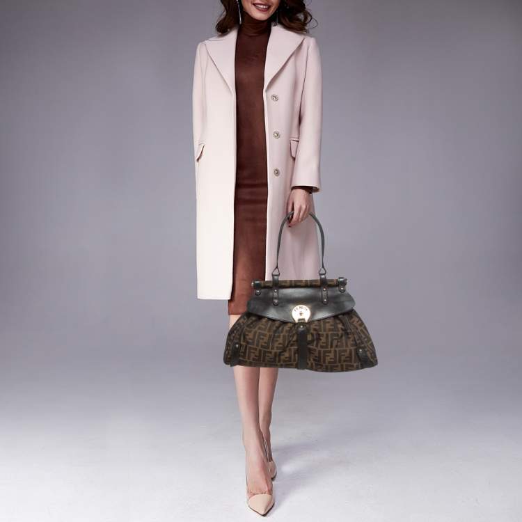 مملوكة مسبقًا Fendi Tobacco Zucca Canvas and Leather Magic Bag