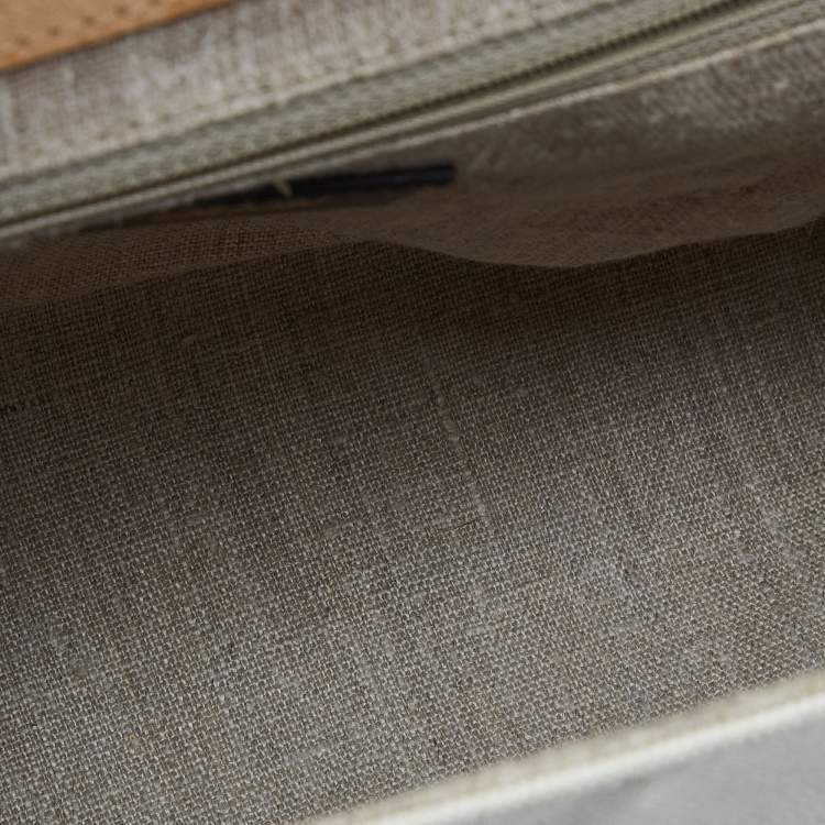 Pre Owned Fendi Multicolor Canvas and Leather Silvana Top Handle Bag
