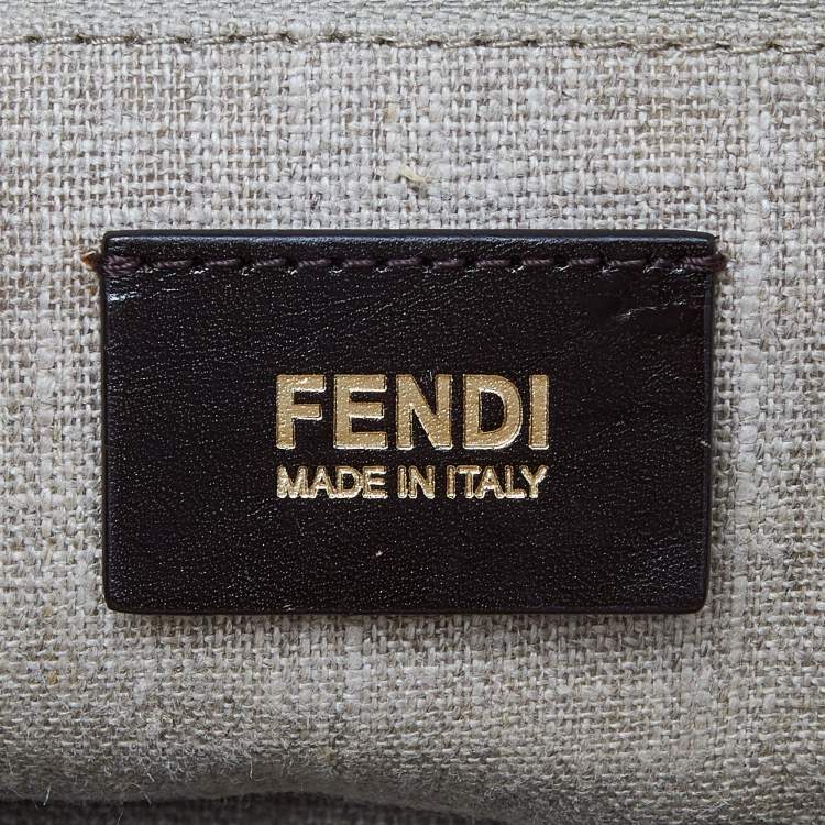 Pre Owned Fendi Multicolor Canvas and Leather Silvana Top Handle Bag