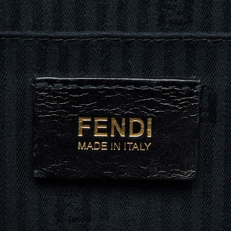 Pre Owned Fendi Black Leather Demi Jour Top Handle Bag