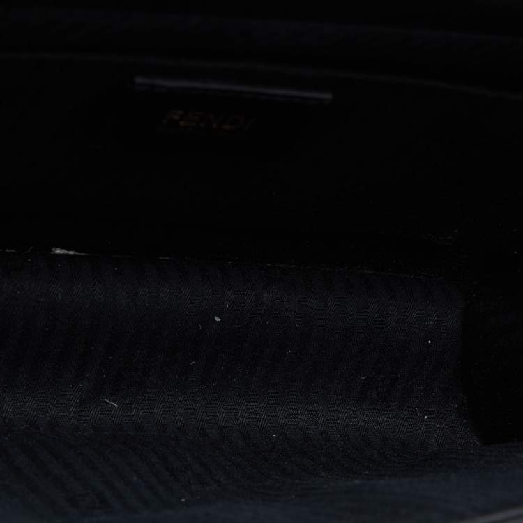 Pre Owned Fendi Black Leather Demi Jour Top Handle Bag