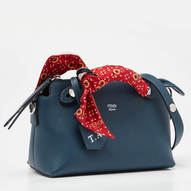 مملوكة مسبقًا Fendi Teal Green Leather Mini By The Way Crossbody Bag