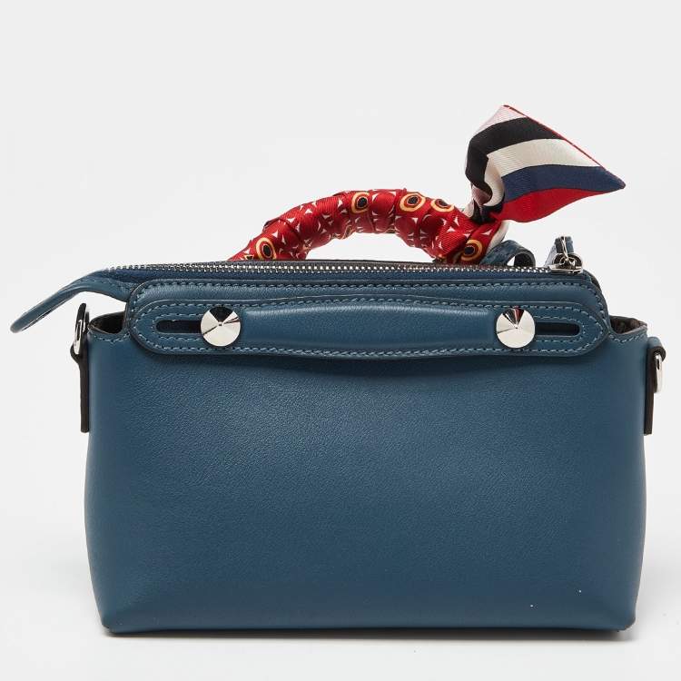 مملوكة مسبقًا Fendi Teal Green Leather Mini By The Way Crossbody Bag