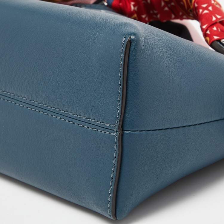 مملوكة مسبقًا Fendi Teal Green Leather Mini By The Way Crossbody Bag