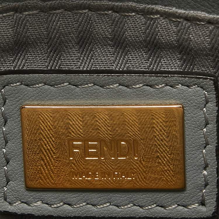 Pre Owned Fendi Grey Leather Petite Sac 2jours Tote