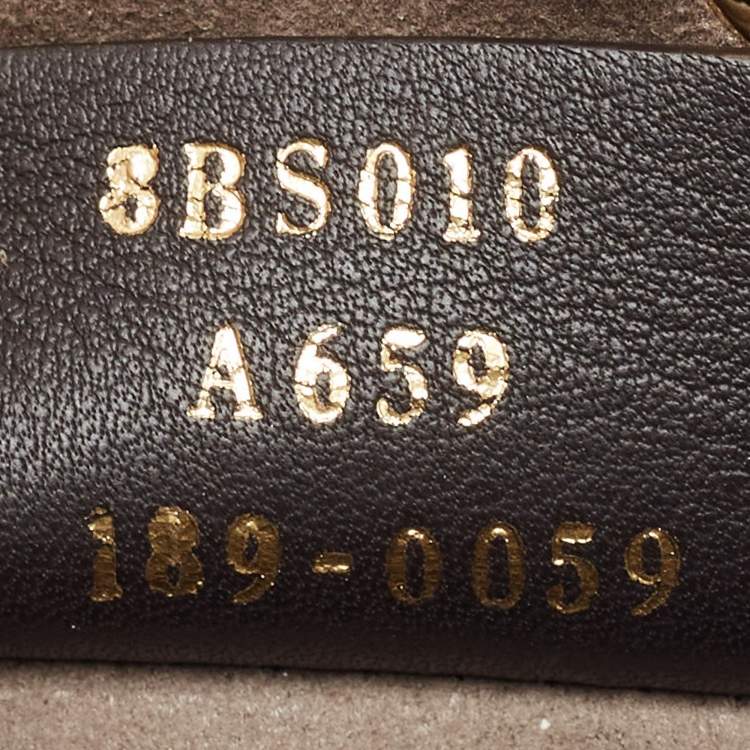 Pre Owned Fendi Brown/Black Zucca Embossed Leather Mini Mon Tresor Drawstring Bucket Bag