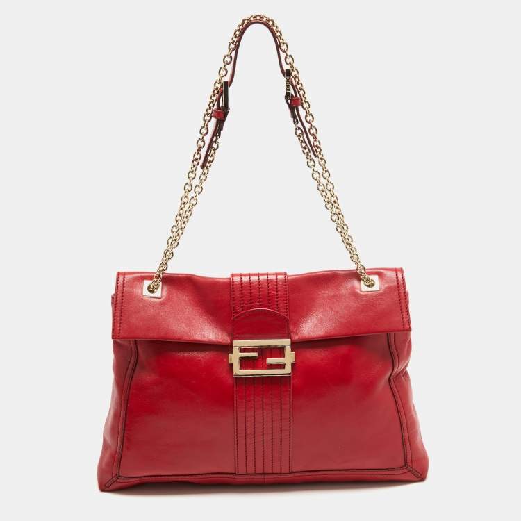 Fendi red shoulder online bag