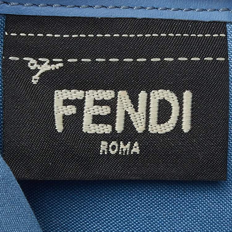 Pre Owned Fendi Grey Leather By The Way Bifold Wallet
