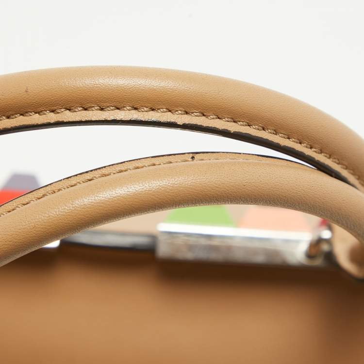 Pre Owned Fendi Beige Leather Medium Studded 3Jours Tote