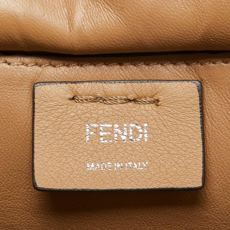 Pre Owned Fendi Beige Leather Medium Studded 3Jours Tote
