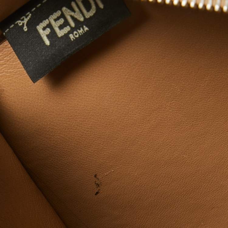 Pre Owned Fendi Beige Leather Medium Studded 3Jours Tote