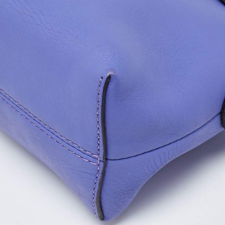 Pre Owned Fendi Lavender Leather Mini By The Way Crossbody Bag