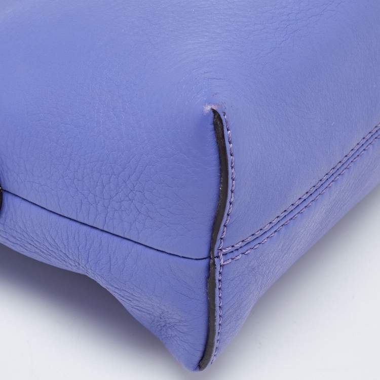 Pre Owned Fendi Lavender Leather Mini By The Way Crossbody Bag
