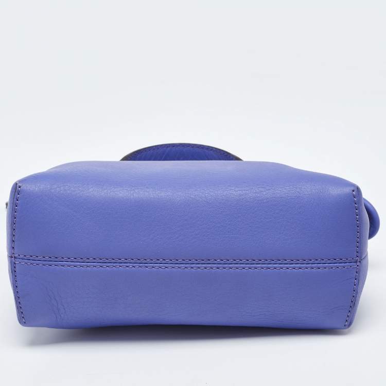 Pre Owned Fendi Lavender Leather Mini By The Way Crossbody Bag