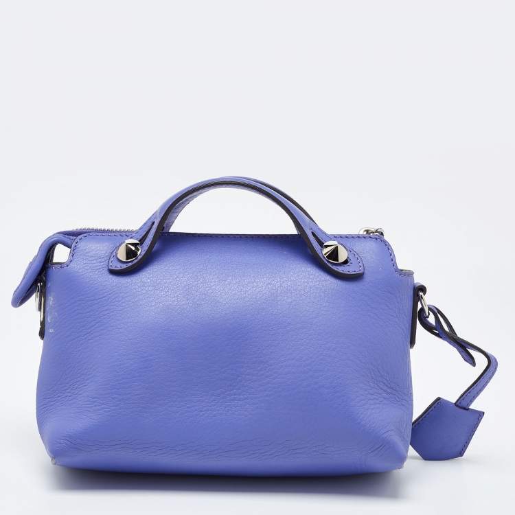 Pre Owned Fendi Lavender Leather Mini By The Way Crossbody Bag