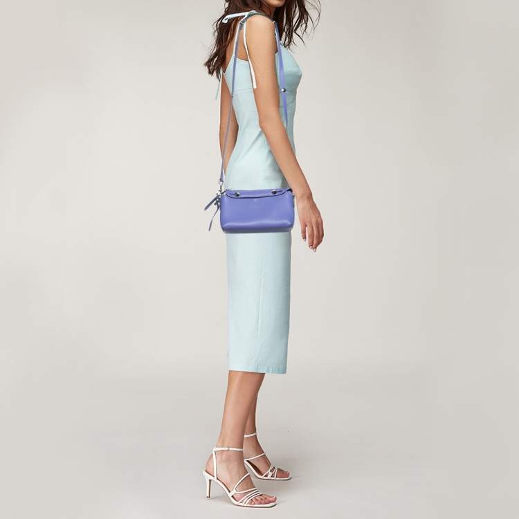 Pre Owned Fendi Lavender Leather Mini By The Way Crossbody Bag