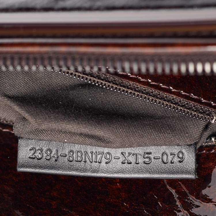 Pre Owned Fendi Tobacco Zucca Canvas and Patent Leather To You Convertible Clutch Bag
