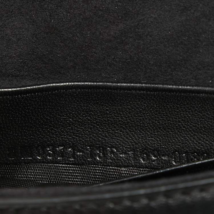 Pre Owned Fendi Black Quilted Leather Micro Double Baguette Bag