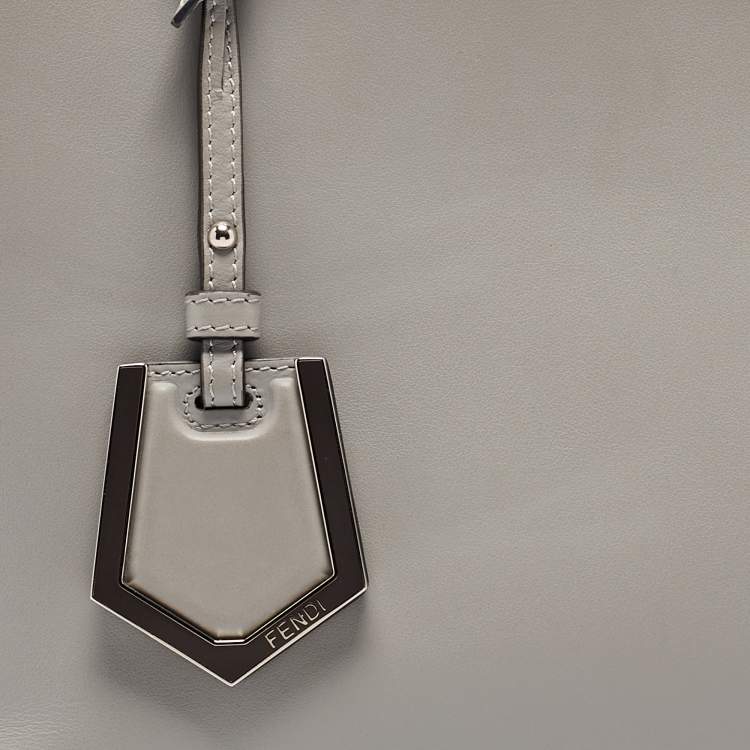 Pre Owned Fendi Grey Leather Small 2Jours Tote