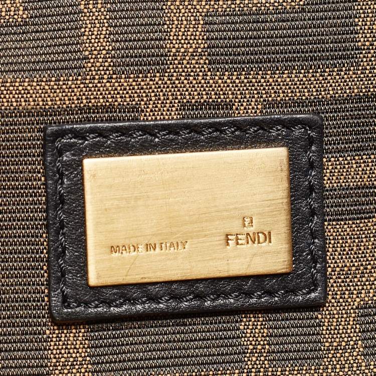 Pre Owned Fendi Black Leather Large Peekaboo Top Handle Bag