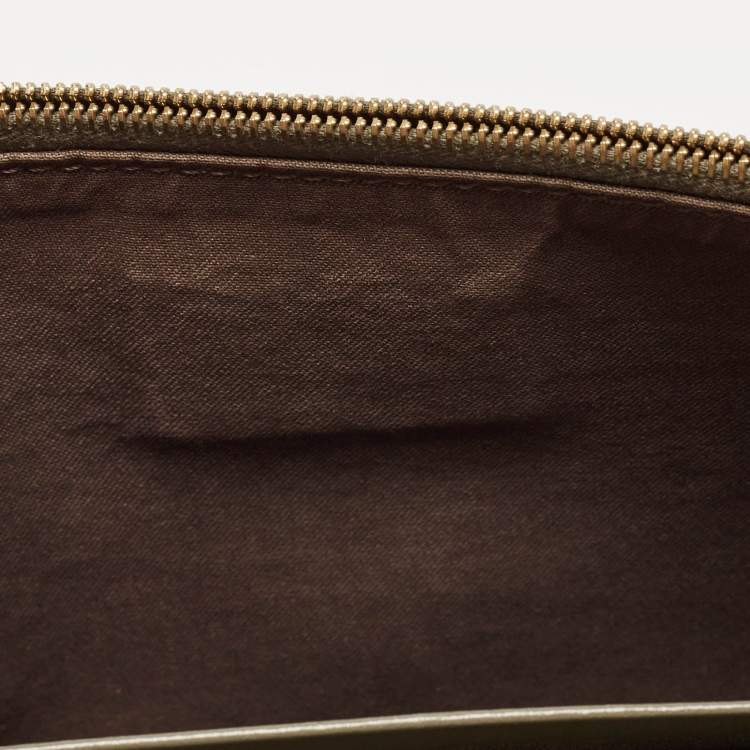 Pre Owned Fendi Olive Green Leather F is Fendi Wallet on Chain 