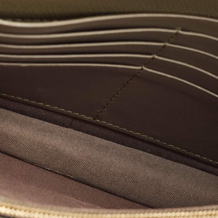 Pre Owned Fendi Olive Green Leather F is Fendi Wallet on Chain 