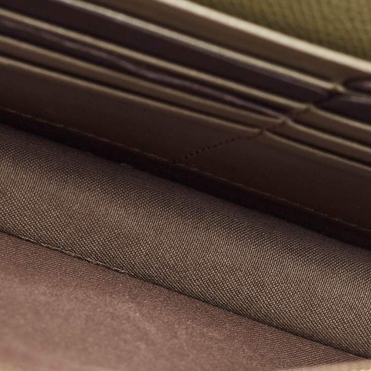 Pre Owned Fendi Olive Green Leather F is Fendi Wallet on Chain 