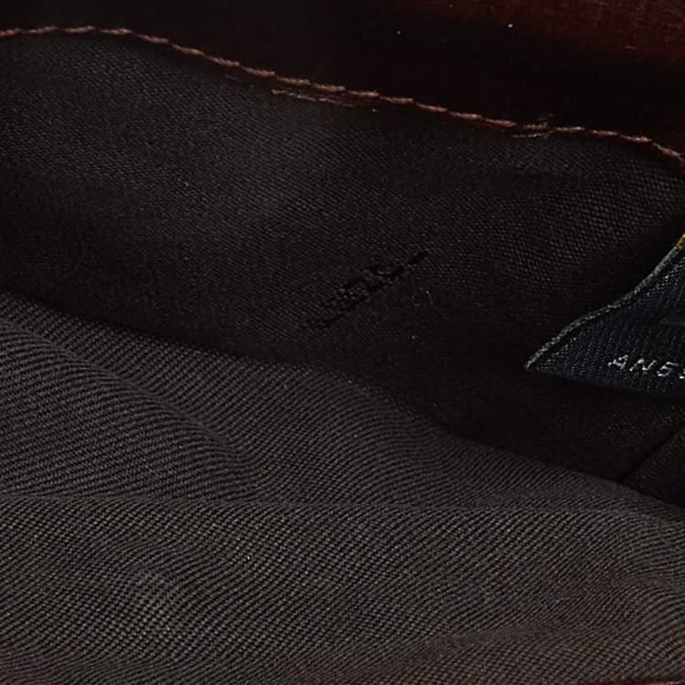 Pre Owned Fendi Beige/Brown Zuchino Canvas and Leather Forever Flap Wallet