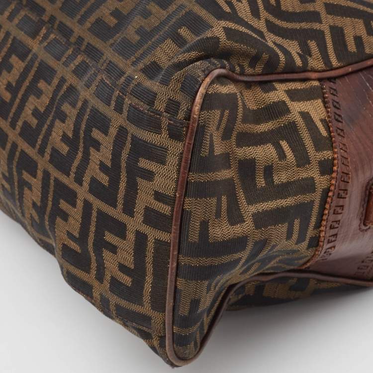 مملوكة مسبقًا Fendi Brown/Tobacco Zucca Canvas Chef du Jour Satchel