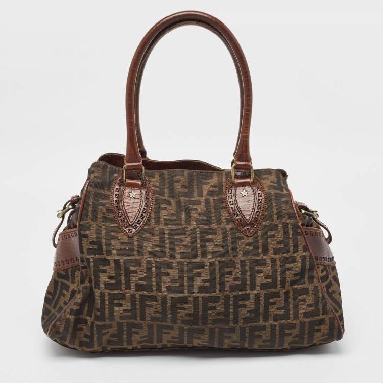مملوكة مسبقًا Fendi Brown/Tobacco Zucca Canvas Chef du Jour Satchel