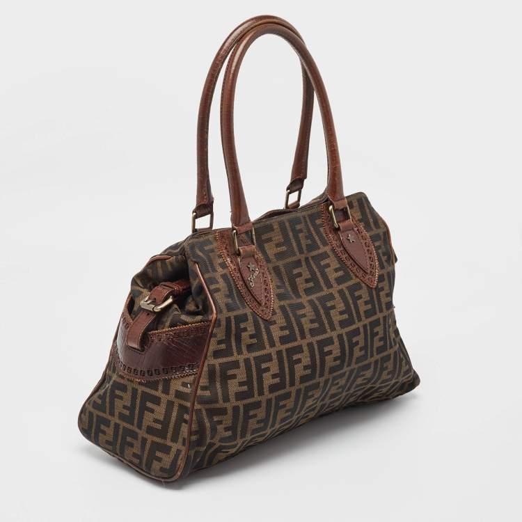 مملوكة مسبقًا Fendi Brown/Tobacco Zucca Canvas Chef du Jour Satchel