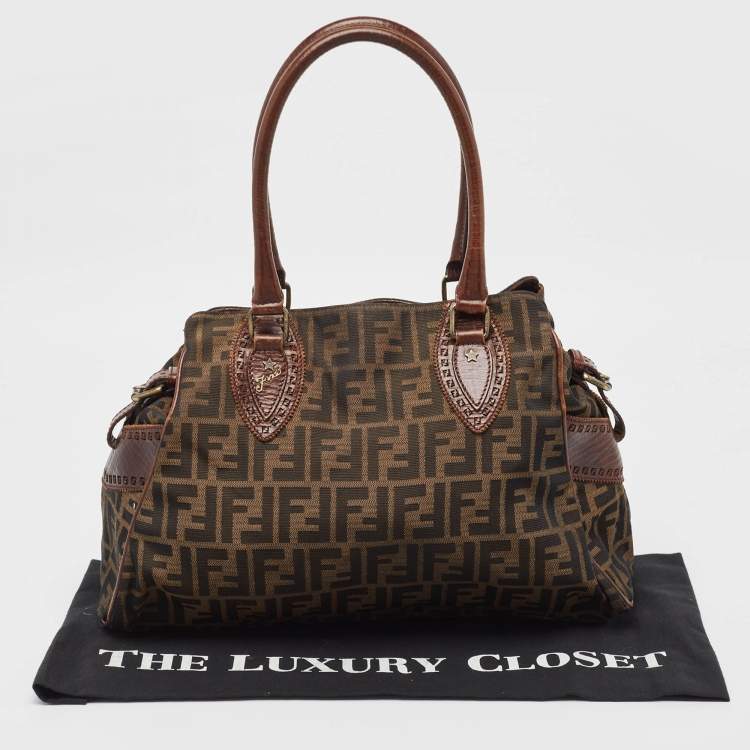 مملوكة مسبقًا Fendi Brown/Tobacco Zucca Canvas Chef du Jour Satchel