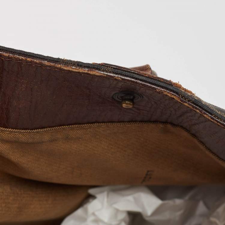 مملوكة مسبقًا Fendi Brown/Tobacco Zucca Canvas Chef du Jour Satchel