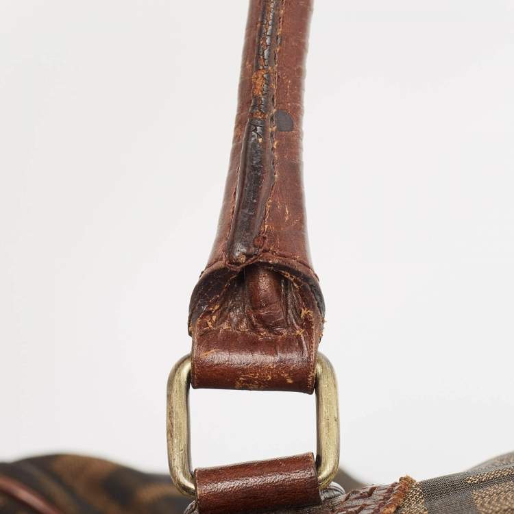 مملوكة مسبقًا Fendi Brown/Tobacco Zucca Canvas Chef du Jour Satchel